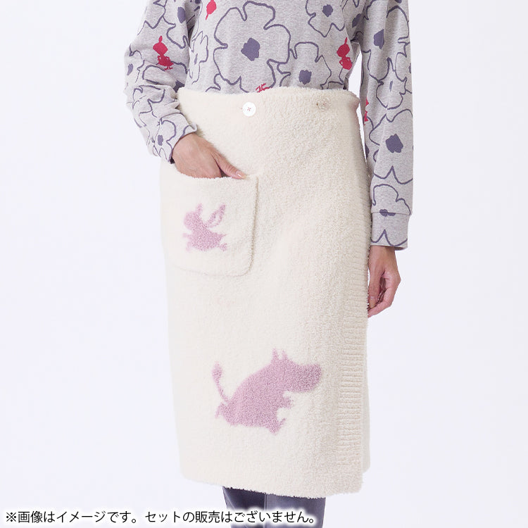 10月下旬頃お届け予定＊【Amour × MOOMIN】モールヤーン 巻きスカートM～L（A/アイボリー）MOR158-64227＜予約商品＞