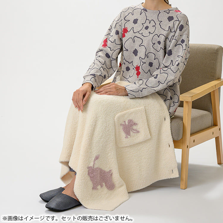 10月下旬頃お届け予定＊【Amour × MOOMIN】モールヤーン 巻きスカートM～L（A/アイボリー）MOR158-64227＜予約商品＞