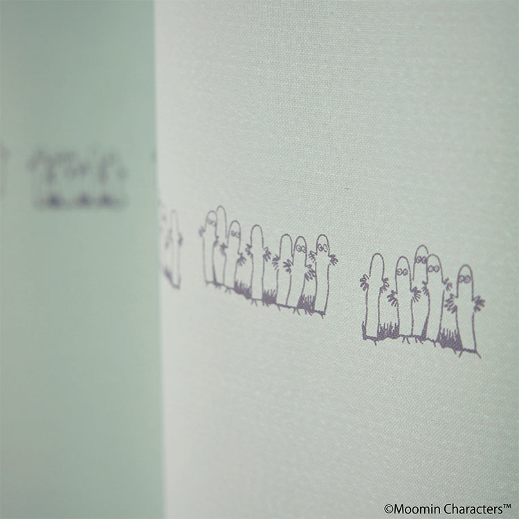 ドレープカーテン135cm丈1枚（ニョロニョロボーダー/ライトブルー）A1042＜取り寄せ品＞