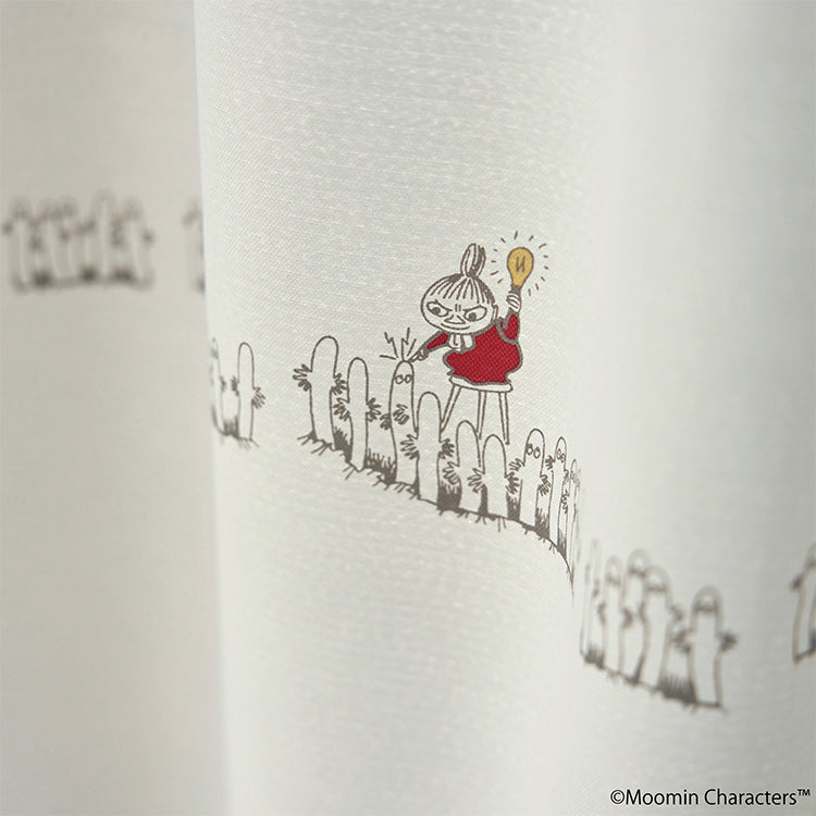 ドレープカーテン178cm丈1枚（ニョロニョロボーダー/アイボリー）A1044＜取り寄せ品＞