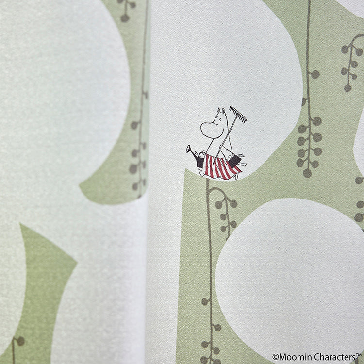 ドレープカーテン178cm丈1枚（ベリーガーデン/ライトグリーン）A1045＜取り寄せ品＞