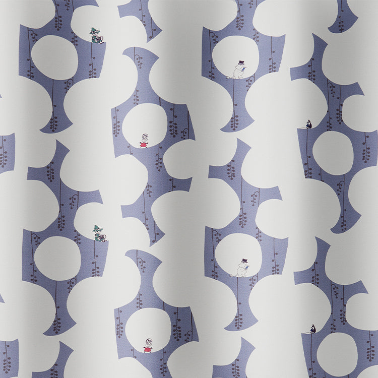 ドレープカーテン135cm丈1枚（ベリーガーデン/ダークブルー）A1046＜取り寄せ品＞