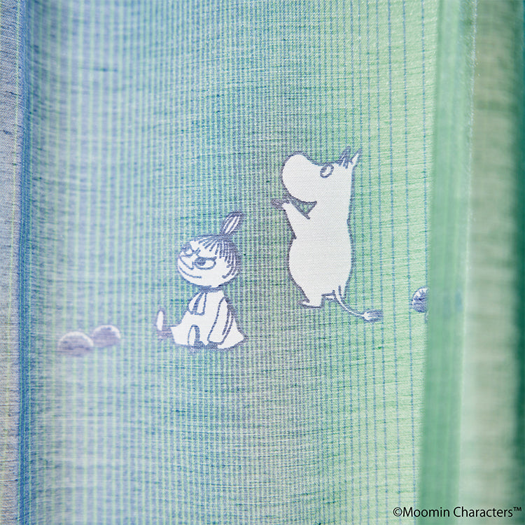 レースカーテン176cm丈1枚（オーロラボイル/ブルーグリーン）A1047＜取り寄せ品＞