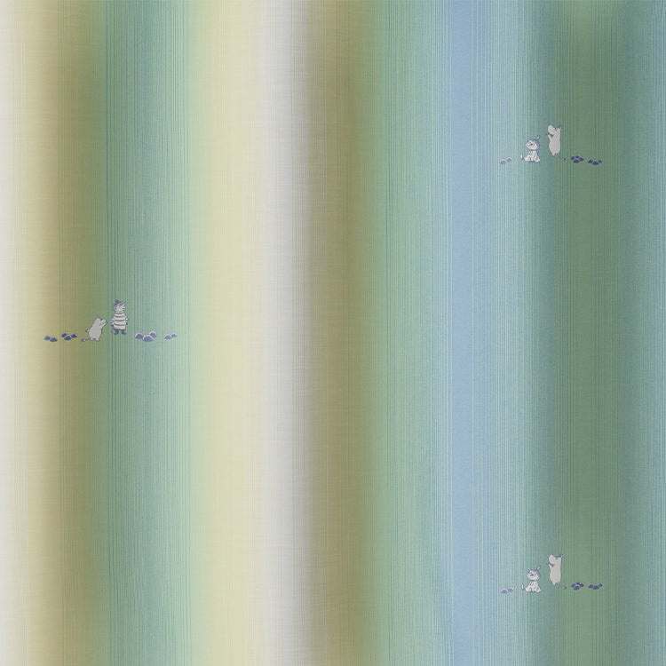 レースカーテン198cm丈1枚（オーロラボイル/ブルーグリーン）A1047＜取り寄せ品＞