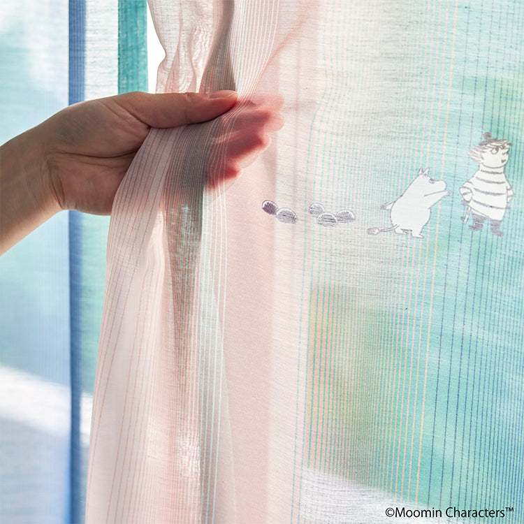 レースカーテン176cm丈1枚（オーロラボイル/パープル）A1048＜取り寄せ品＞