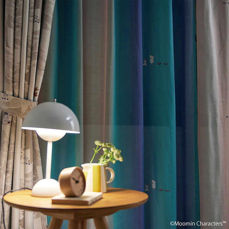 レースカーテン176cm丈1枚（オーロラボイル/パープル）A1048＜取り寄せ品＞