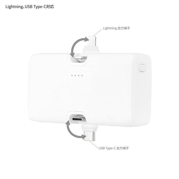 Lightning/Type-Cコネクタ付き リチウムイオン充電器4000mAh（母の日/Moominmamma's Day）MMN-294A【航空便不可】