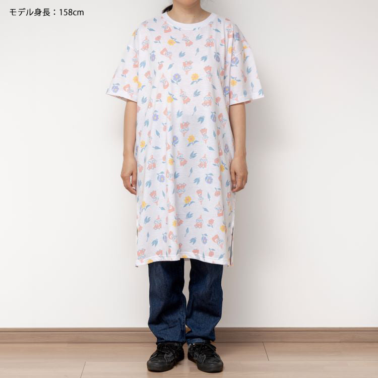 Tシャツ ロング丈（リトルミイとお花）MM2863
