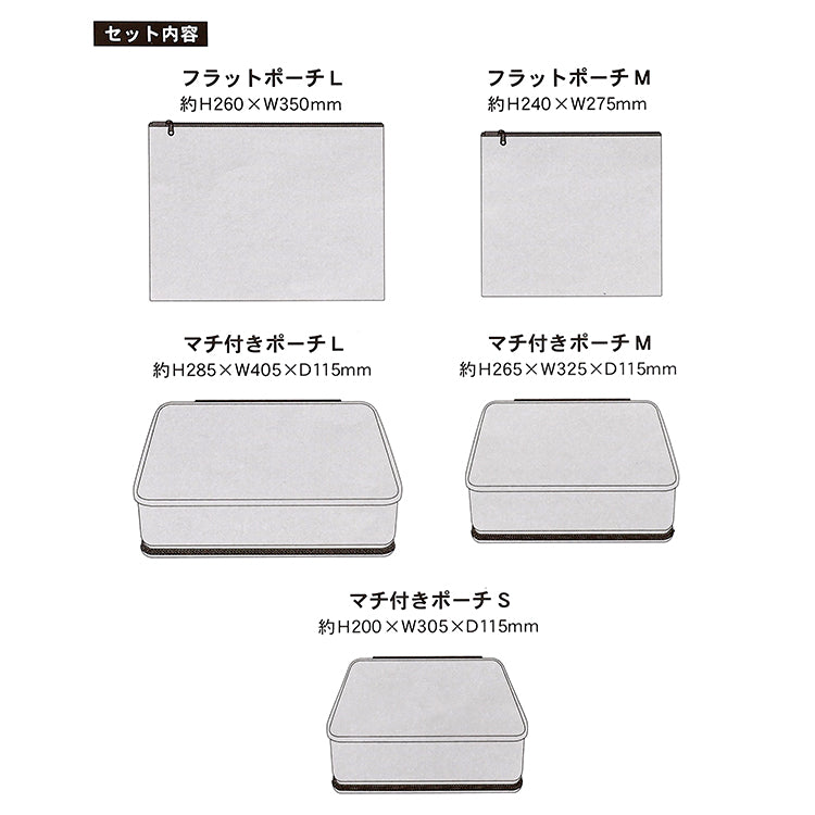 トラベルポーチ5点セット（お気に入り）221703