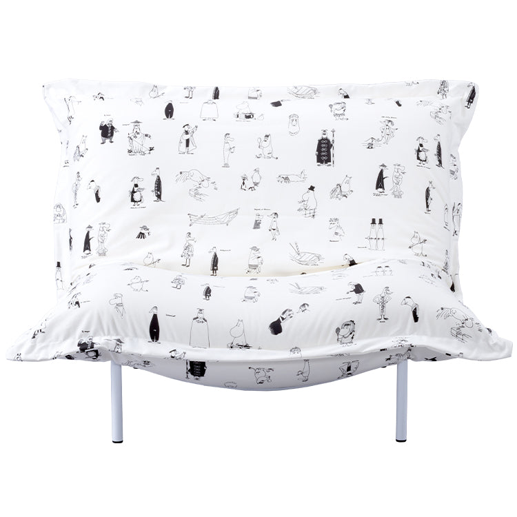 MOOMIN Riviera ロゼカラン 1人掛けソファ（タイプ1/スチールレッグ/ホワイト）【代引・同梱不可】【ラッピング対象外】【キャンペーン対象外】