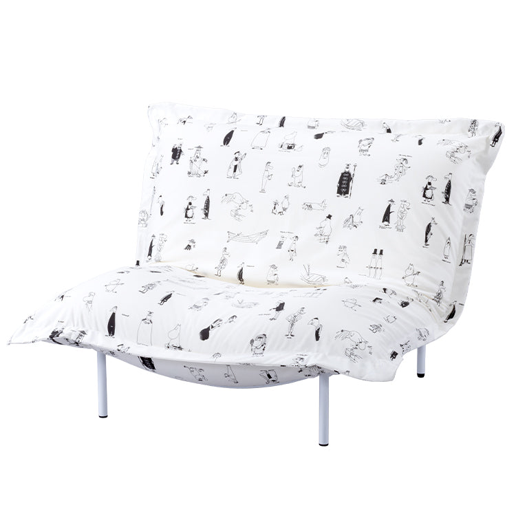 MOOMIN Riviera ロゼカラン 1人掛けソファ（タイプ1/スチールレッグ/ホワイト）【代引・同梱不可】【ラッピング対象外】【キャンペーン対象外】