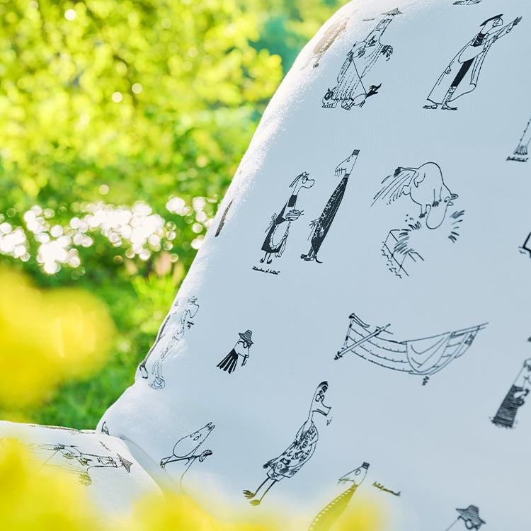 MOOMIN Riviera ロゼカラン 1人掛けソファ（タイプ1/スチールレッグ/ホワイト）【代引・同梱不可】【ラッピング対象外】【キャンペーン対象外】