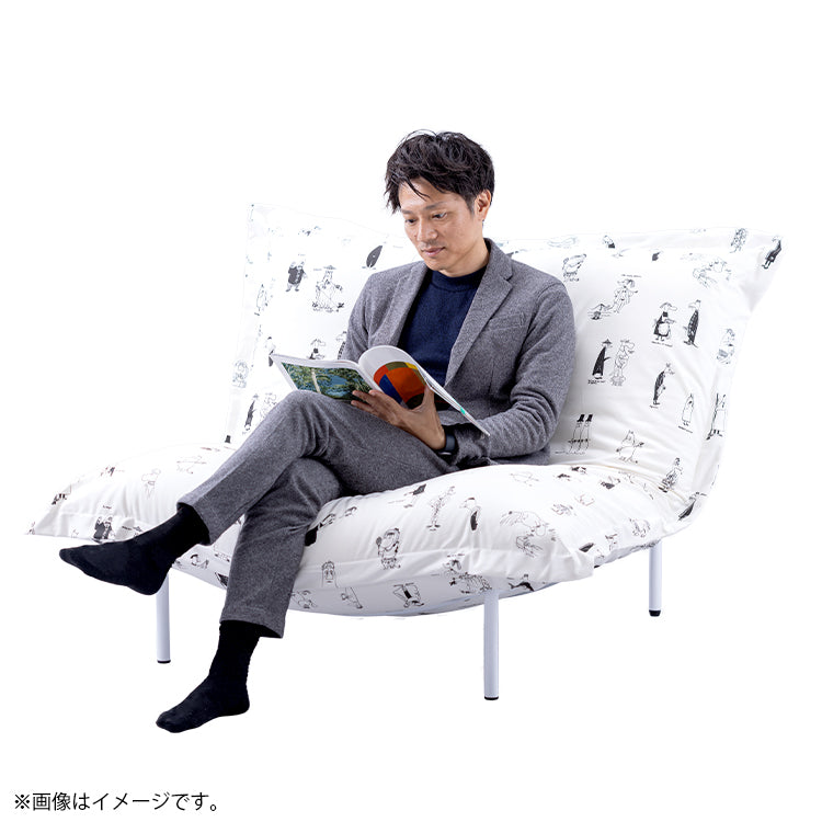 MOOMIN Riviera ロゼカラン 1人掛けソファ（タイプ1/スチールレッグ/ホワイト）【代引・同梱不可】【ラッピング対象外】【キャンペーン対象外】