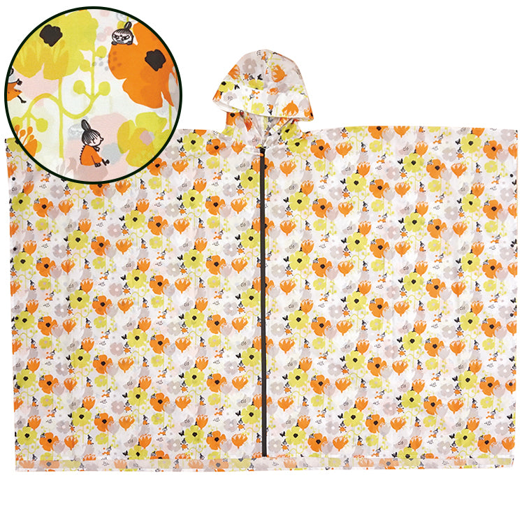 オレンジのとんがりフードが素敵な　ミナペルホネン　Steam　ポンチョ　コート ポンチョ風ミドル丈コート【y8014-z】宅配便送料無料/宅配便発送