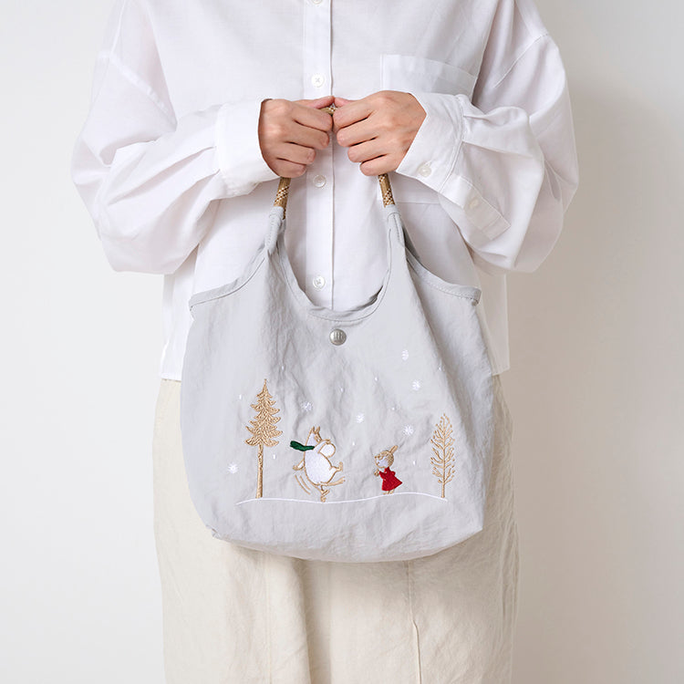 エンブロイ2wayバッグ（アイスグレー/ムーミン＆リトルミイ）RMPK-02