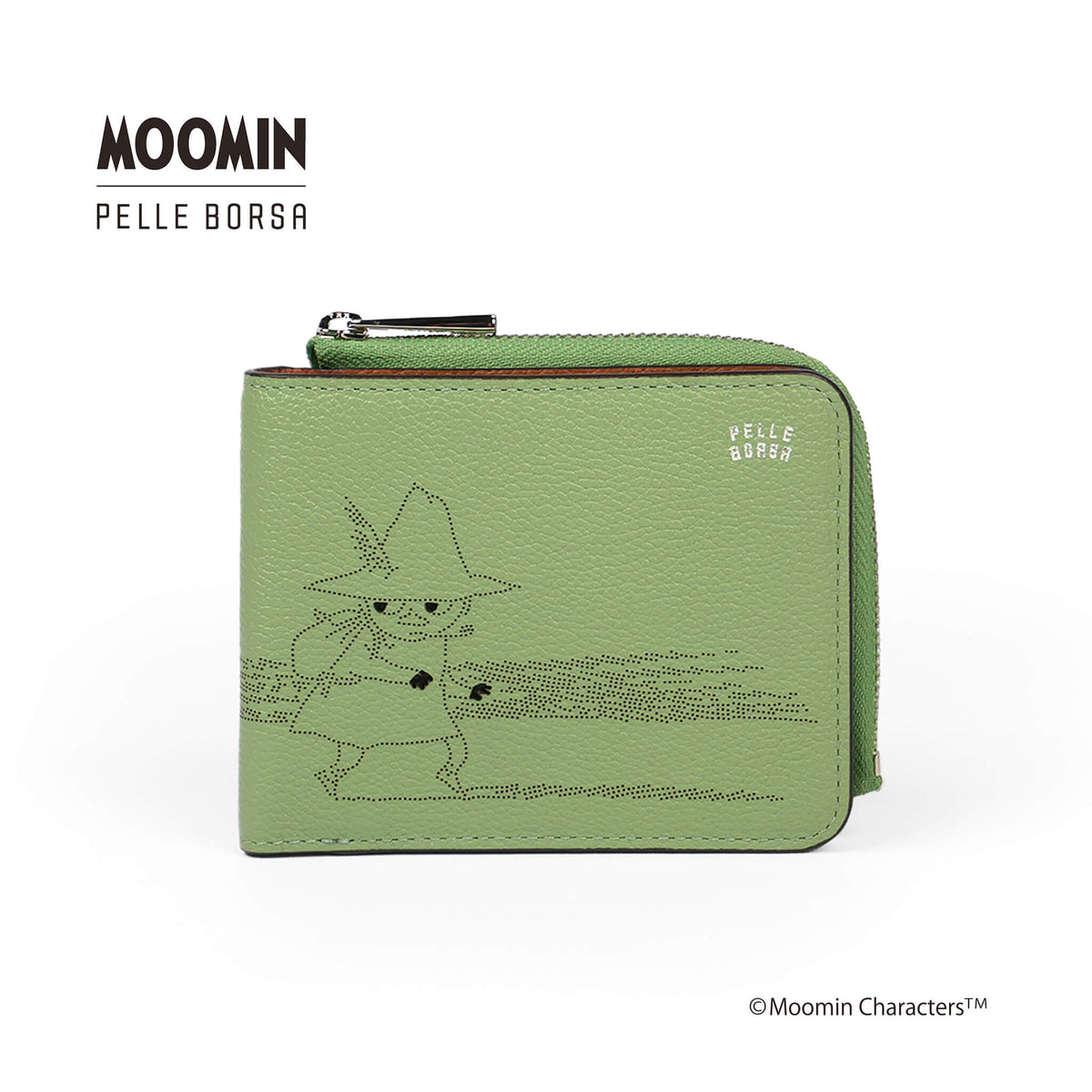 PELLE BORSA 二つ折り財布（スナフキン/Moomin Dot）2007-GL
