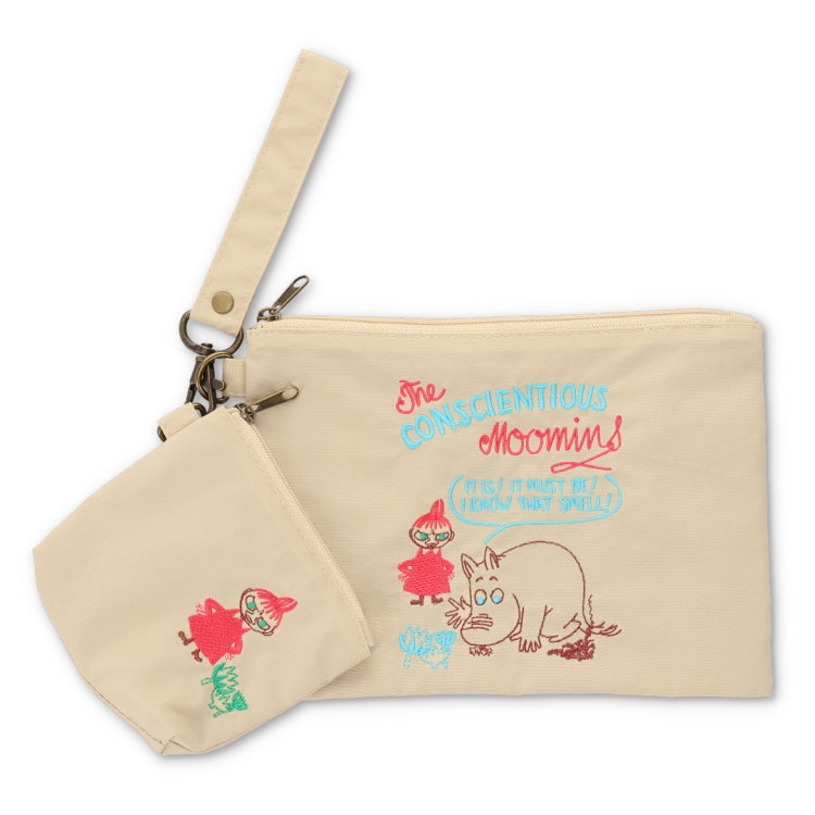 Embroidered double pouch (BE) [Official limited edition]