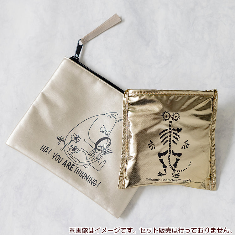 12月末頃お届け予定＊フラットポーチ（ゴールドムーミン）【公式限定】＜予約商品＞