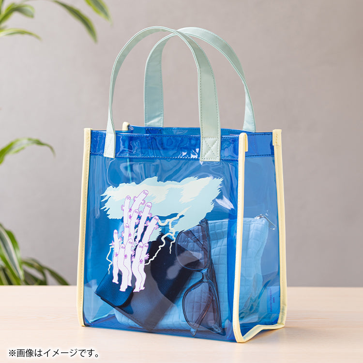 こうの早苗 たっぷりサイズのトートバッグ 6342-5 5月下旬頃お届け予定＊PVCトートバッグ（ニョロニョロ）【公式限定