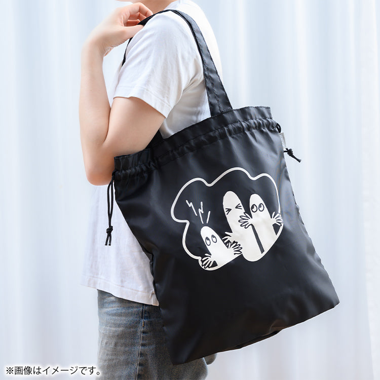 5月下旬頃お届け予定＊巾着トートバッグ（ニョロニョロ/BK） 【公式