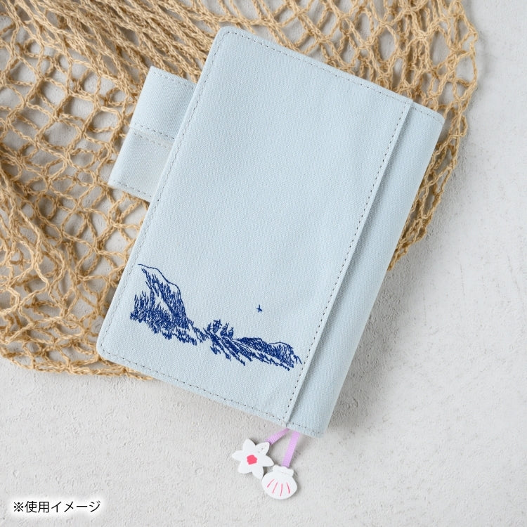 ほぼ日手帳 カバー A6オリジナル（わたしの庭/pale mint）