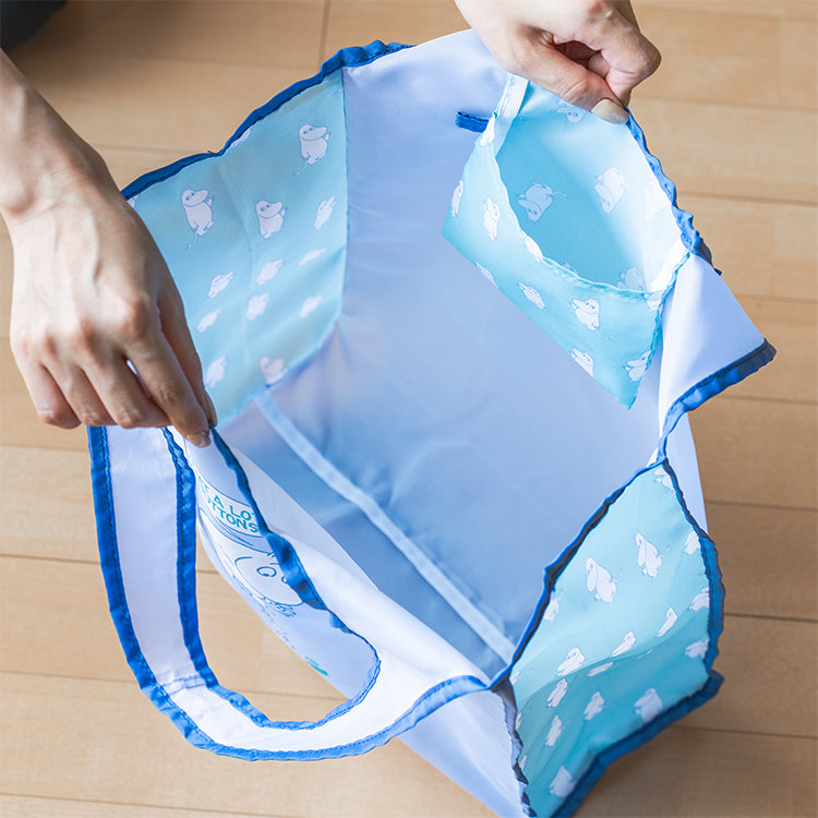 ポケッタブルエコバッグ（ムーミン/BL）3770