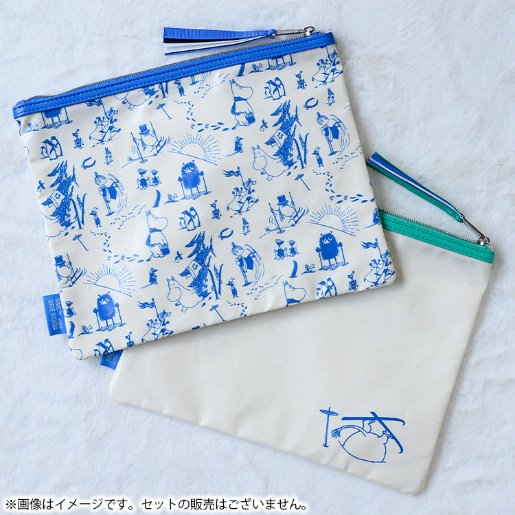 10月下旬頃お届け予定＊フラットポーチ（Moominvalley Winter Games/GR）＜予約商品＞