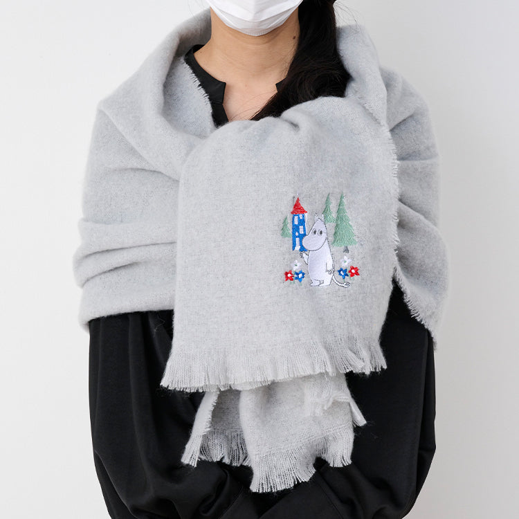 ブークレシャギーストール（ムーミン/グレー）NV2526330