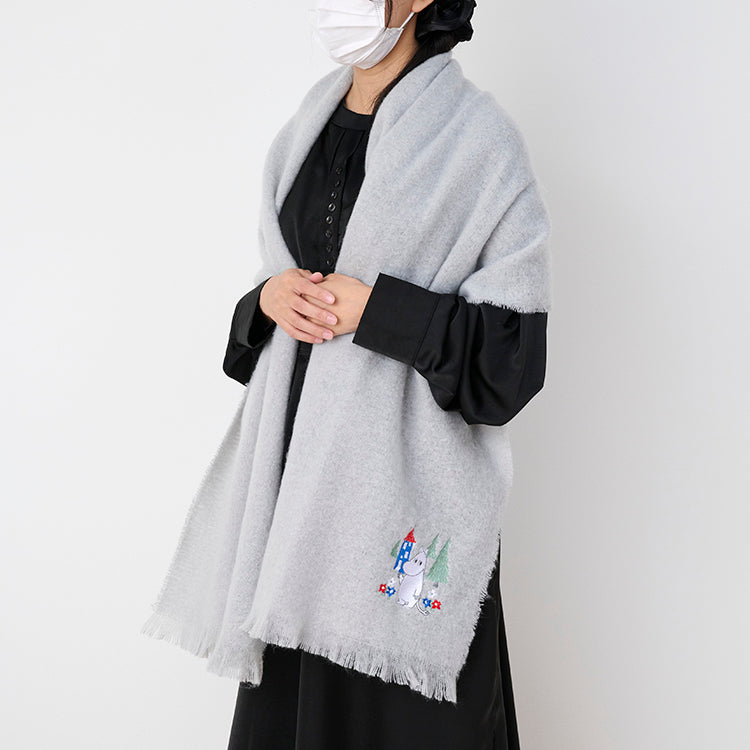 ブークレシャギーストール（ムーミン/グレー）NV2526330