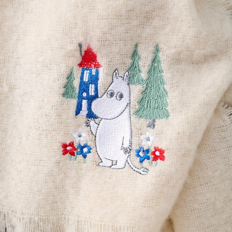 ブークレシャギーストール（ムーミン/アイボリー）NV2526330