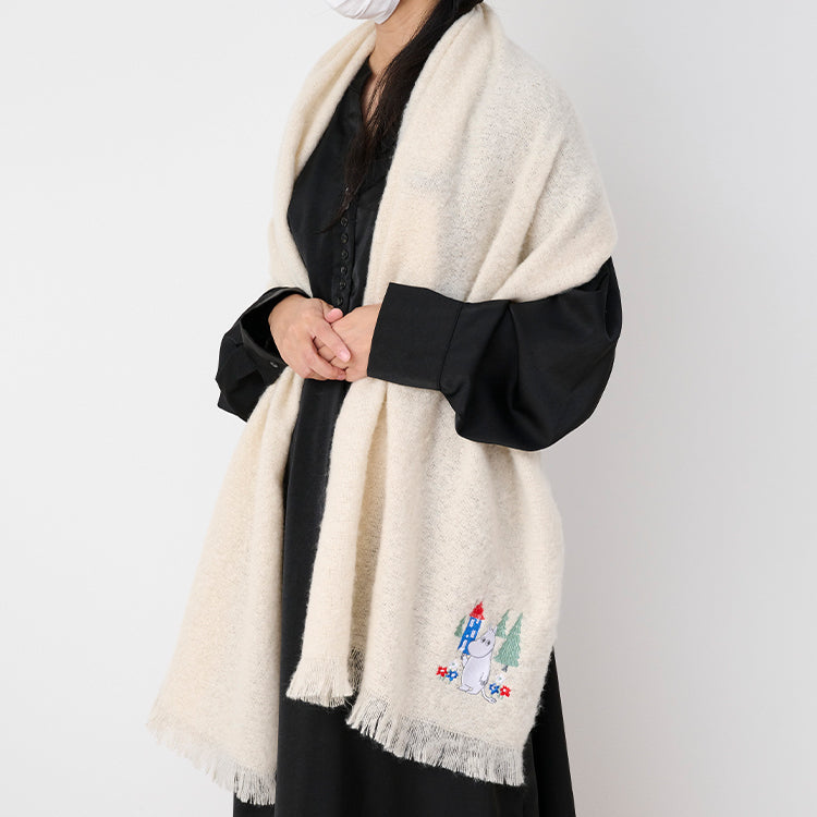 ブークレシャギーストール（ムーミン/アイボリー）NV2526330