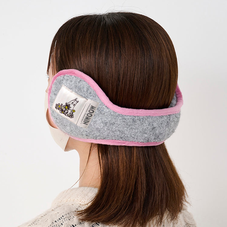 ワッペン付イヤーマフラー（ムーミン/グレー）YM2526336