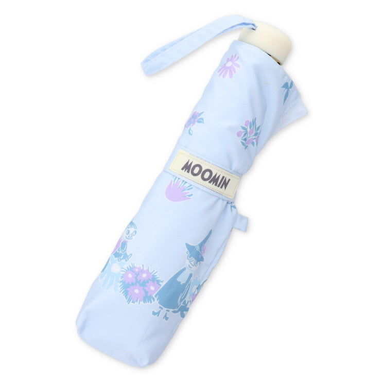 晴雨兼用 軽量折畳傘（ムーミン/フラワーブロック/ブルー）TG25F7661-32