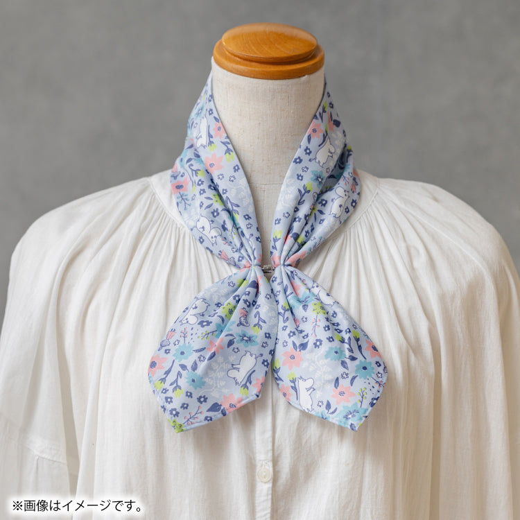 ひんやりワンタッチスカーフ（小さな幸せ/グレー）ZM2616276【航空便不可】