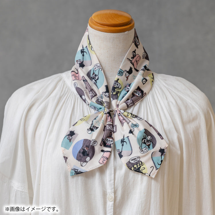 ひんやりワンタッチスカーフ（リトルミイバッジ/ベージュ）ZM2616277【航空便不可】