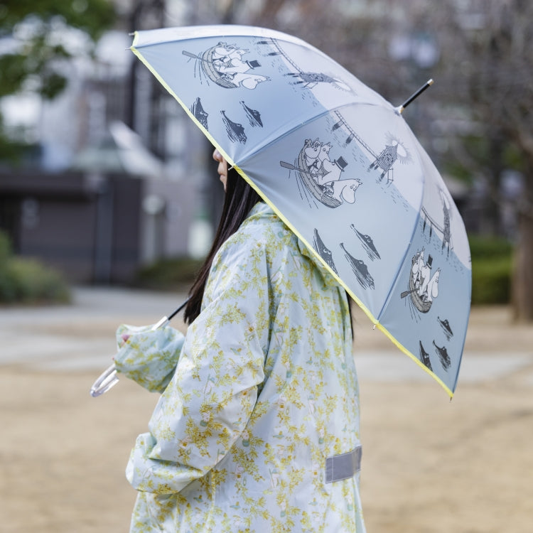 半透明ロング雨傘（マルチ/グレー）TG26J7678【ラッピング対象外】