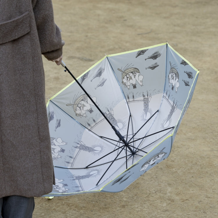 半透明ロング雨傘（マルチ/グレー）TG26J7678【ラッピング対象外】