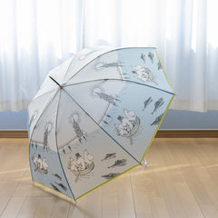 半透明ロング雨傘（マルチ/グレー）TG26J7678【ラッピング対象外