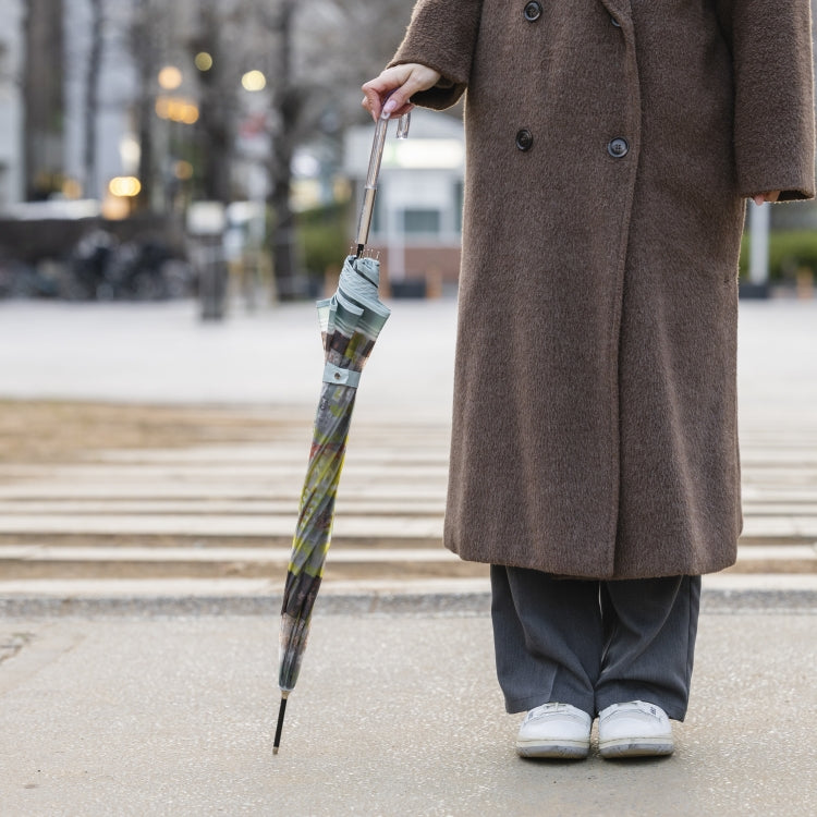 半透明ロング雨傘（パッチワーク/ミント）TG26J7679【ラッピング対象外】