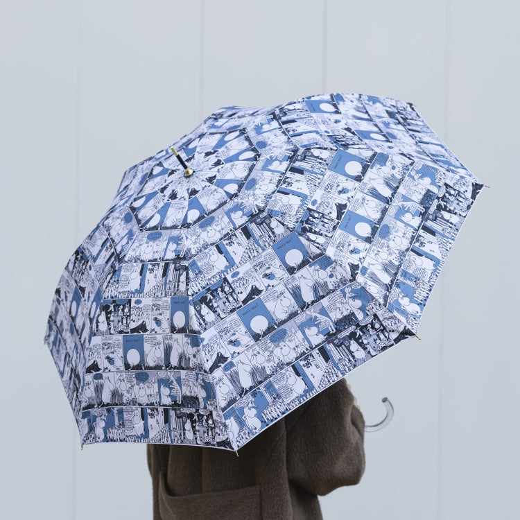 晴雨兼用 長傘（コミックパターン/ブルー）TG26J7672【ラッピング対象外】