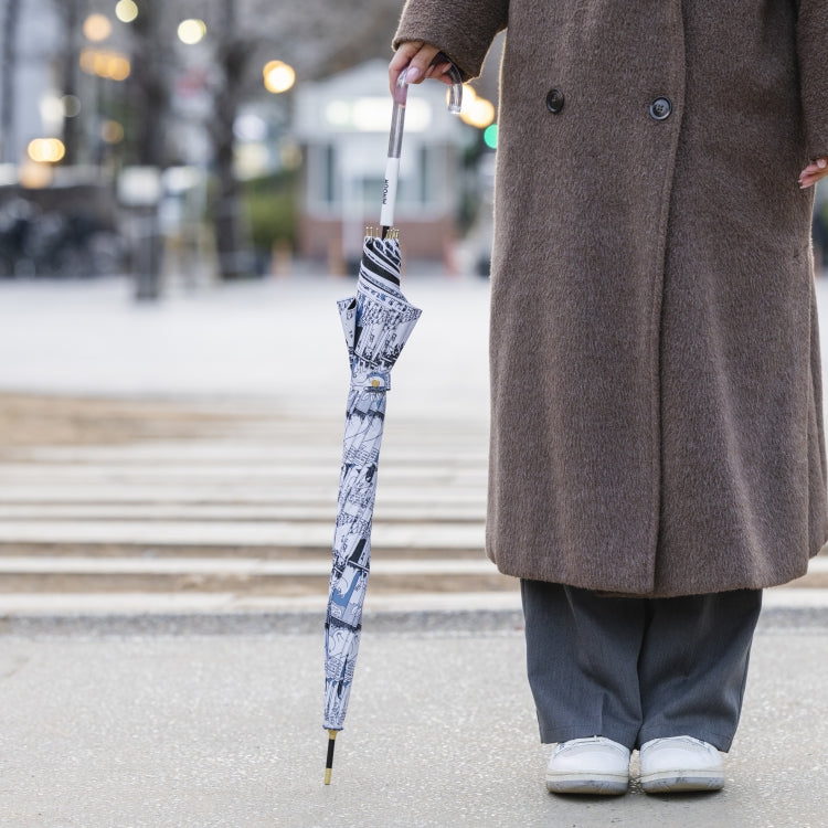 晴雨兼用 長傘（コミックパターン/ブルー）TG26J7672【ラッピング対象外】