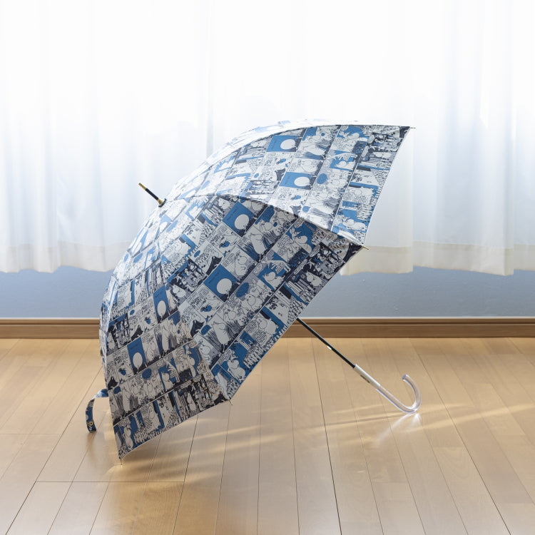 晴雨兼用 長傘（コミックパターン/ブルー）TG26J7672【ラッピング対象外】