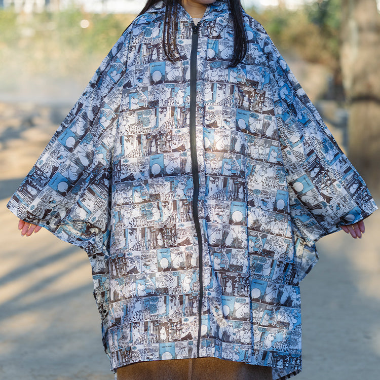 4月上旬頃お届け予定＊レインポンチョ（コミックパターン/ブルー）SU2617830＜予約商品＞