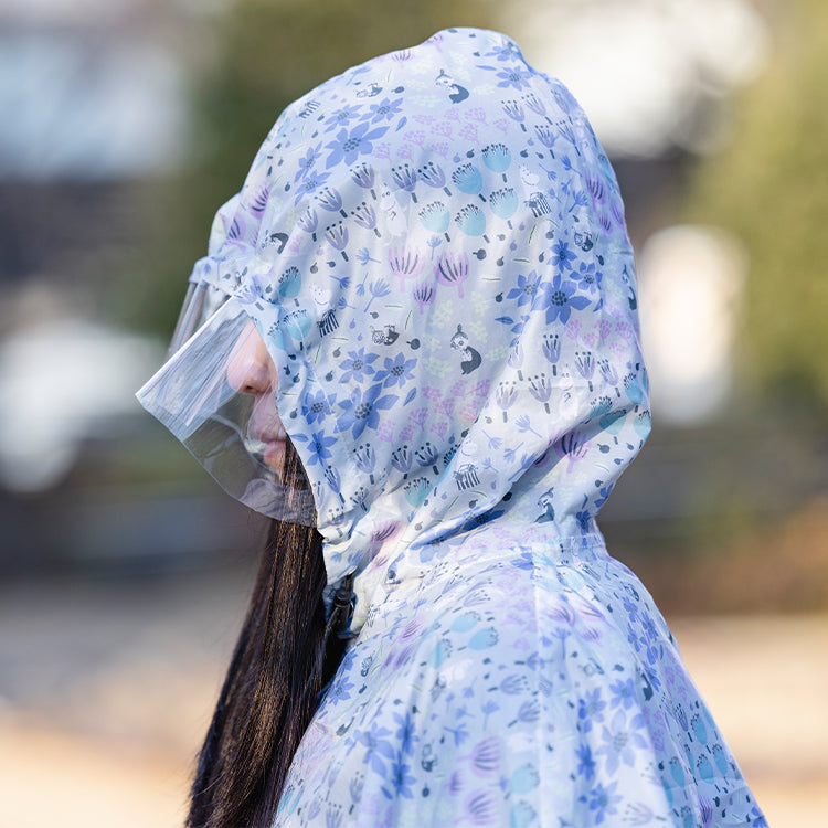 3月下旬頃お届け予定＊自転車用レインポンチョ（お花畑/グレー）SU2617832＜予約商品＞