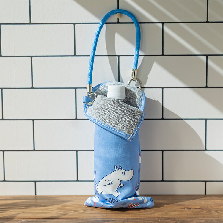吸水機能付きマルチサコッシュ（花とムーミン/ブルー）JF2617827