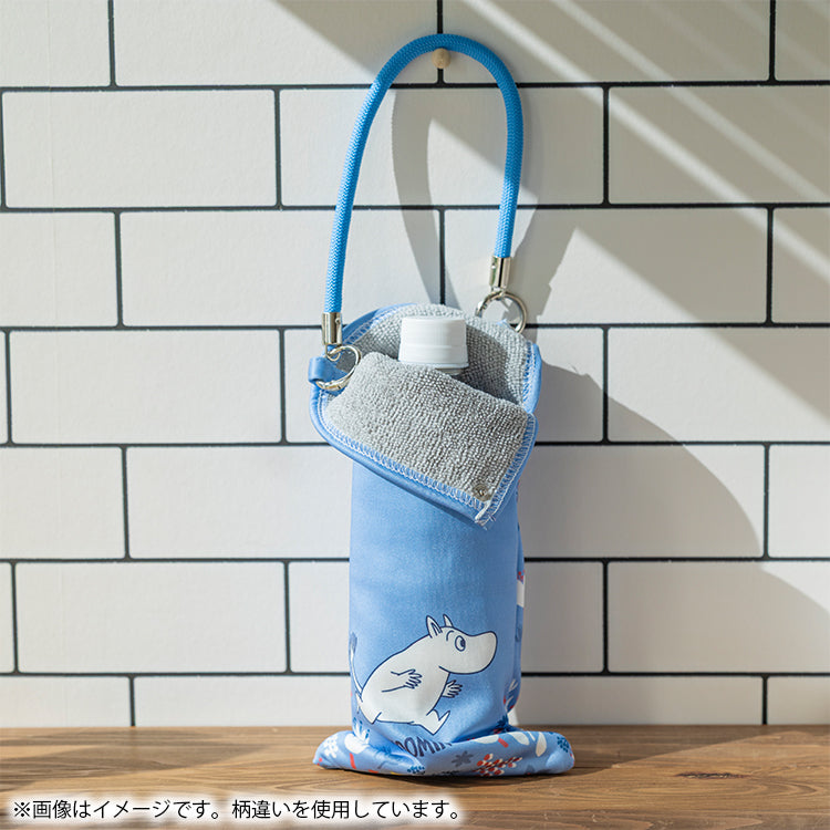 吸水機能付きマルチサコッシュ（花とムーミン/カーキ）JF2617827