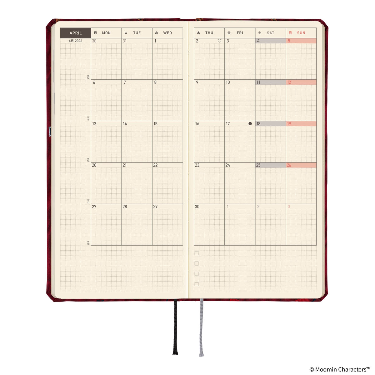 1月中旬頃お届け予定＊【2026年初売り】2026年のweeks手帳セット（リトルミイがいっぱい！）【期間・数量限定】＜予約商品＞