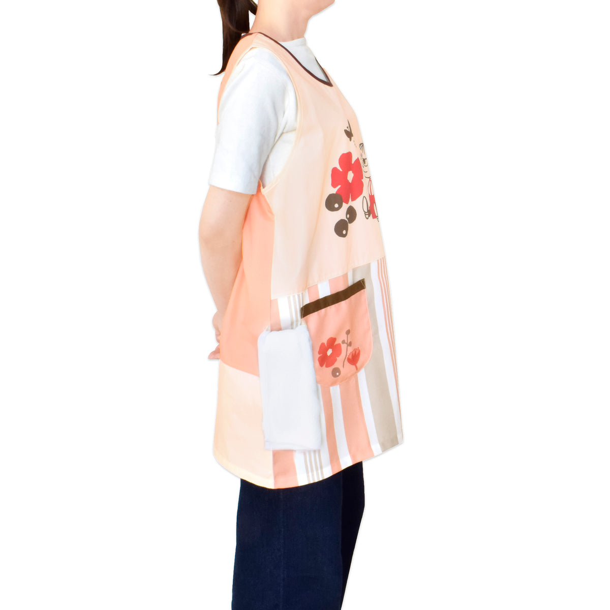 サイドボタンエプロン（リトルミイ/コーラルピンク）ST-IM0078