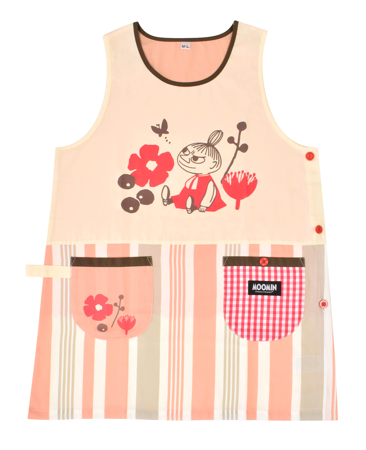 サイドボタンエプロン（リトルミイ/コーラルピンク）ST-IM0078