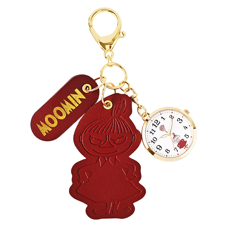 レザーチャーム付きキーチェーンウォッチ（リトルミイ/RE）MOM025-3【航空便不可】